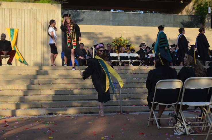 People celebrating commencement 2016