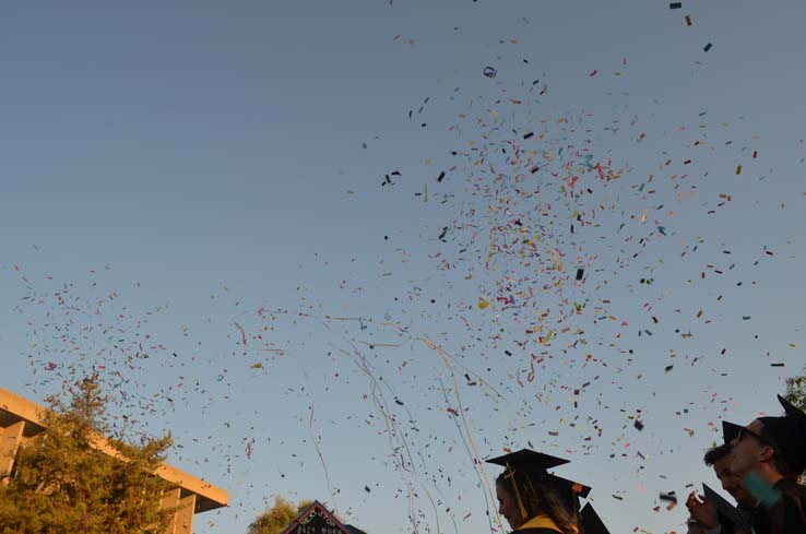 People celebrating commencement 2016