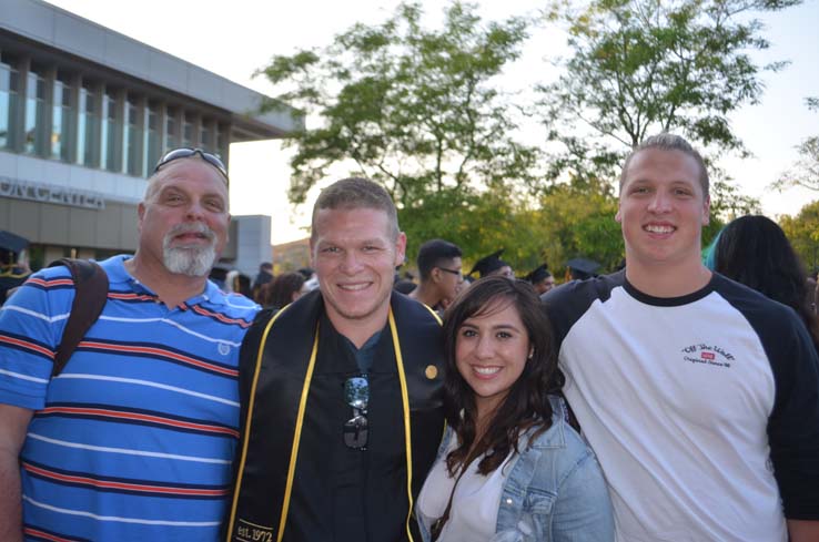 People celebrating commencement 2016