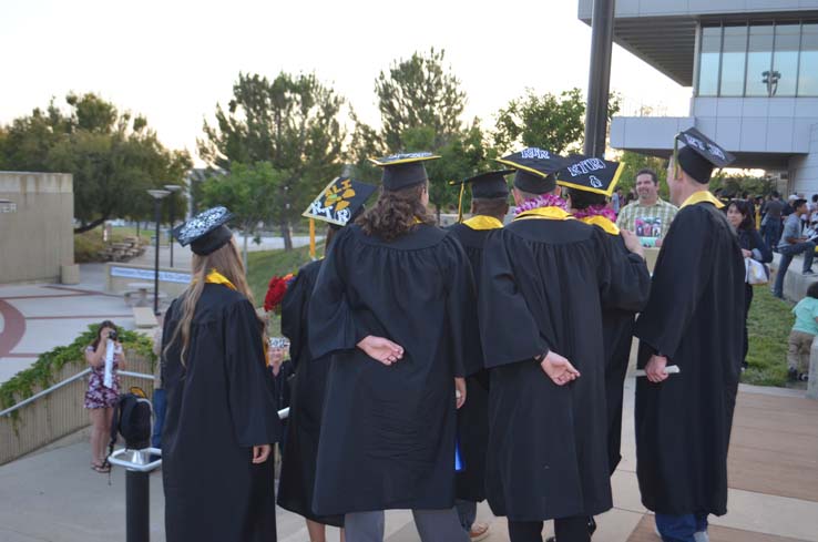 People celebrating commencement 2016