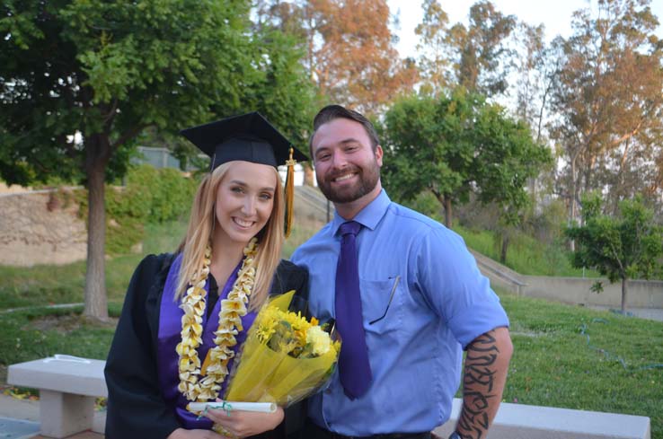 People celebrating commencement 2016