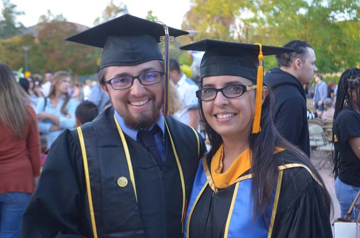 People celebrating commencement 2016