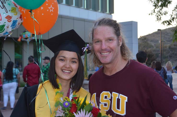 People celebrating commencement 2016