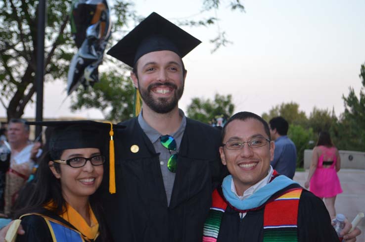 People celebrating commencement 2016