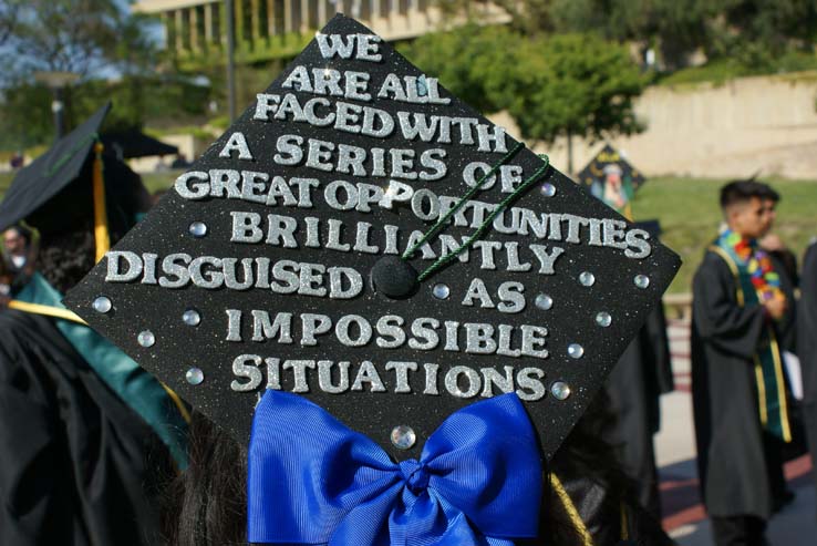 People celebrating commencement 2016