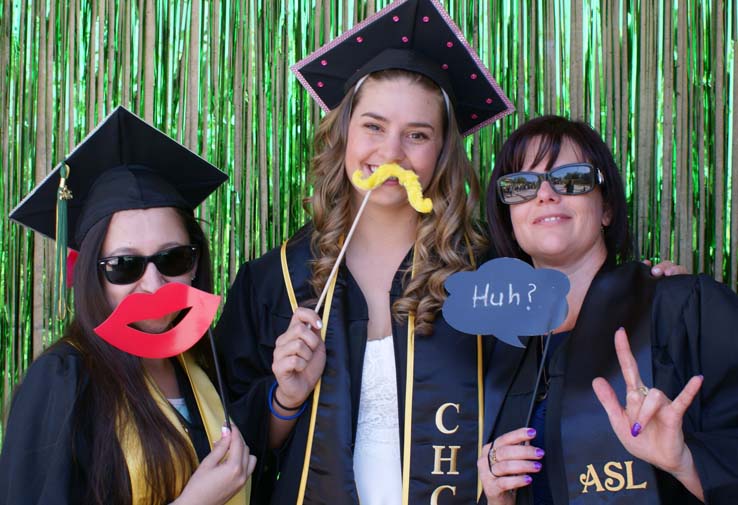 People celebrating commencement 2016