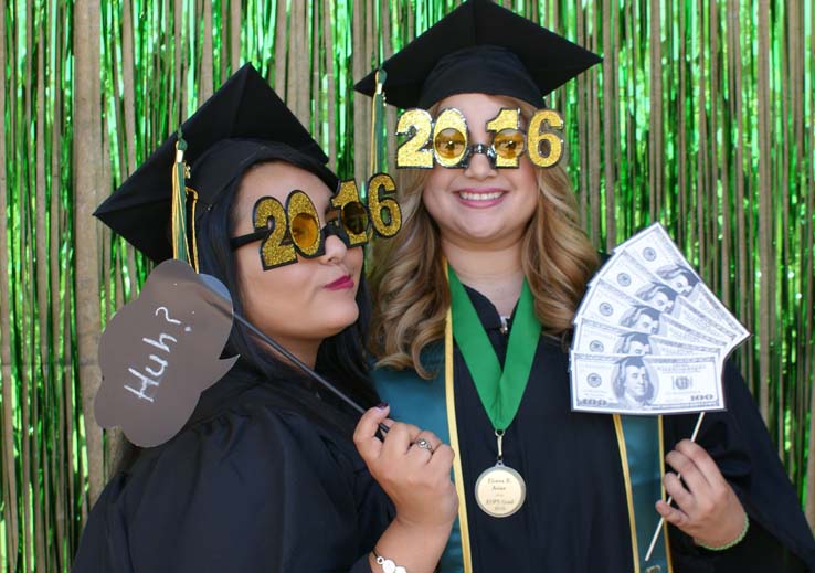 People celebrating commencement 2016