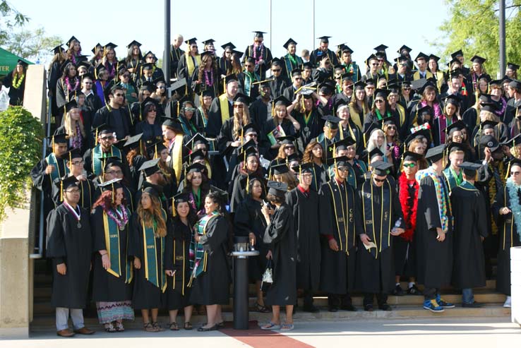 People celebrating commencement 2016