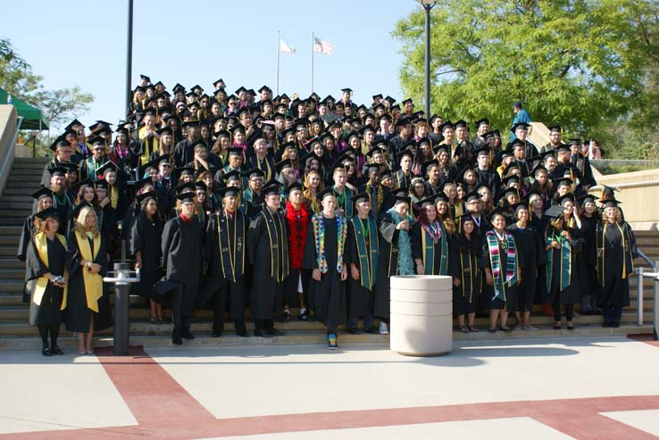 People celebrating commencement 2016