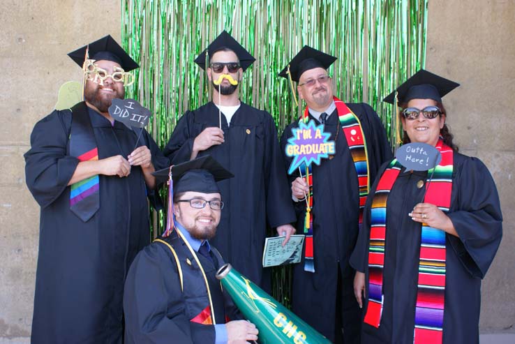 People celebrating commencement 2016