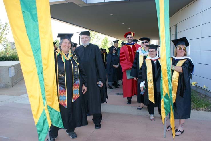 People celebrating commencement 2016