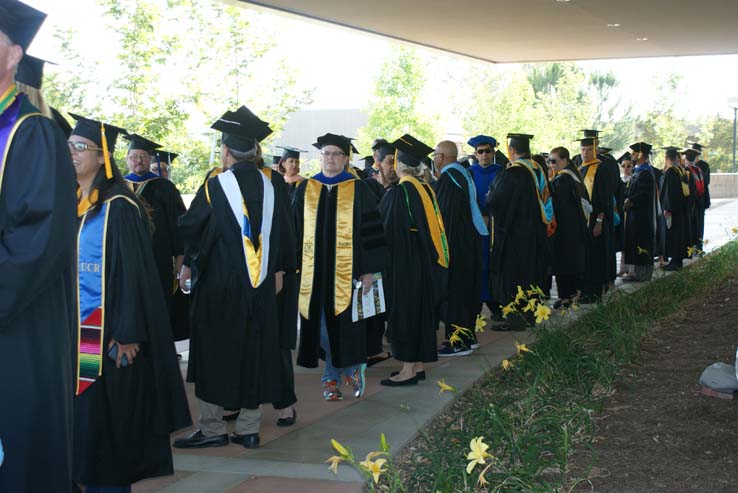 People celebrating commencement 2016