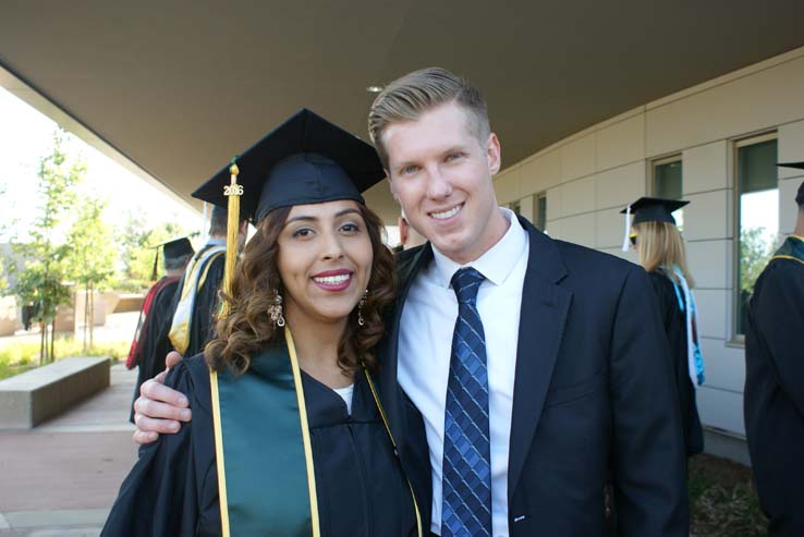 People celebrating commencement 2016