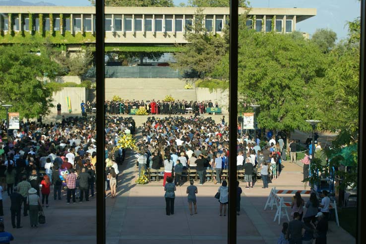 People celebrating commencement 2016