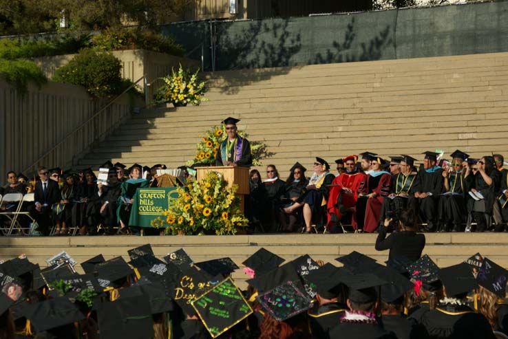 People celebrating commencement 2016