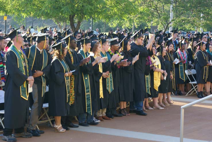 People celebrating commencement 2016