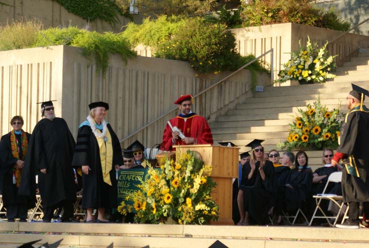 People celebrating commencement 2016