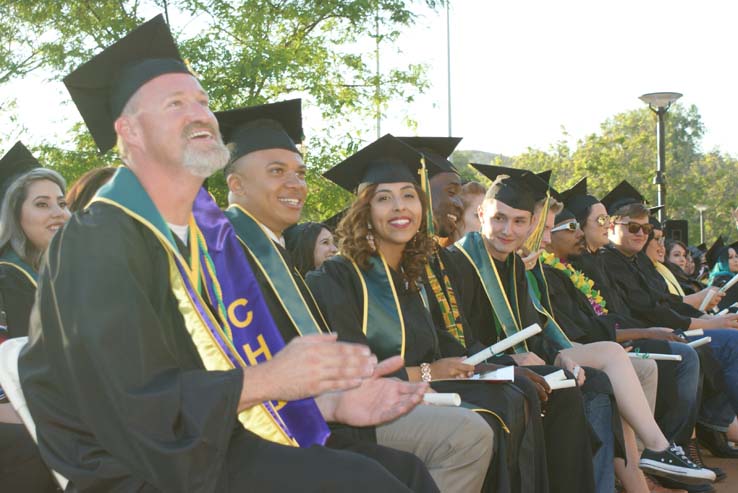 People celebrating commencement 2016