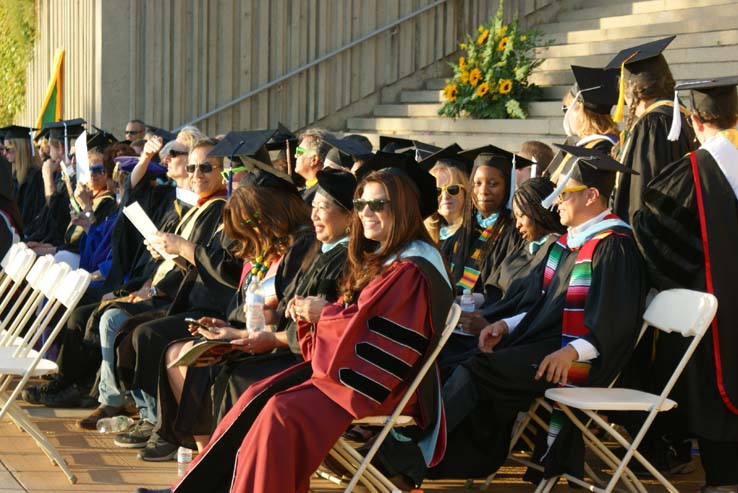 People celebrating commencement 2016