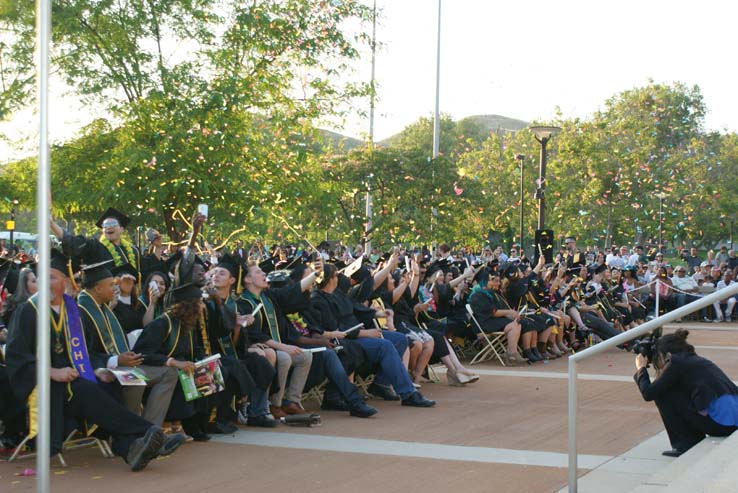 People celebrating commencement 2016