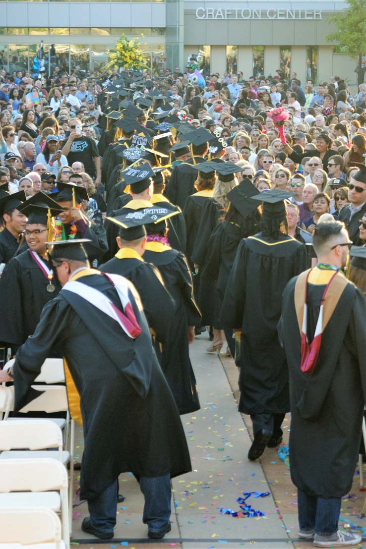 People celebrating commencement 2016