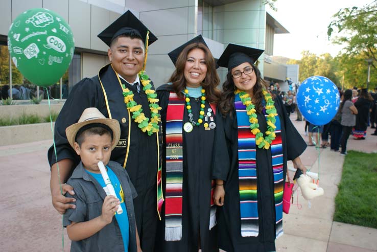 People celebrating commencement 2016