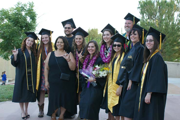 People celebrating commencement 2016