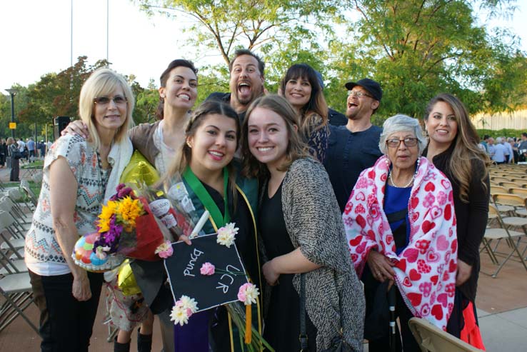 People celebrating commencement 2016