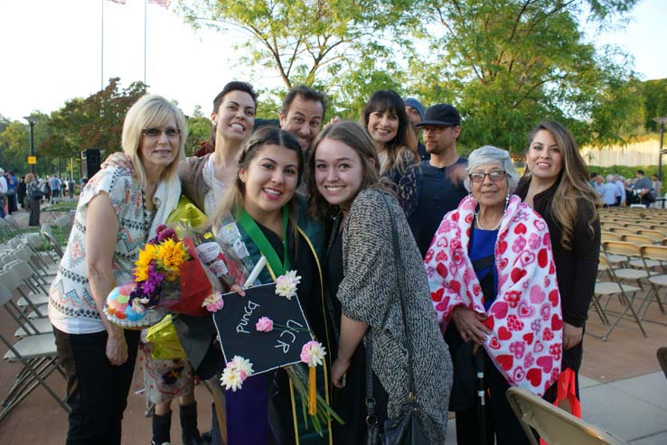 People celebrating commencement 2016