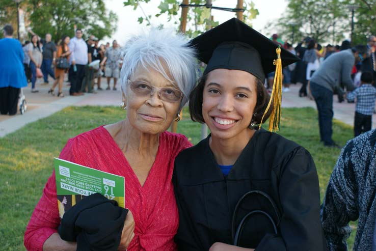 People celebrating commencement 2016