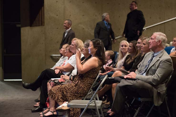 Students and faculty at the EMT Graduation ceremony