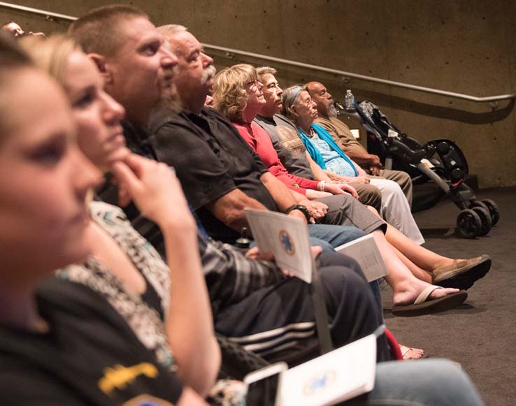 Students and faculty at the EMT Graduation ceremony