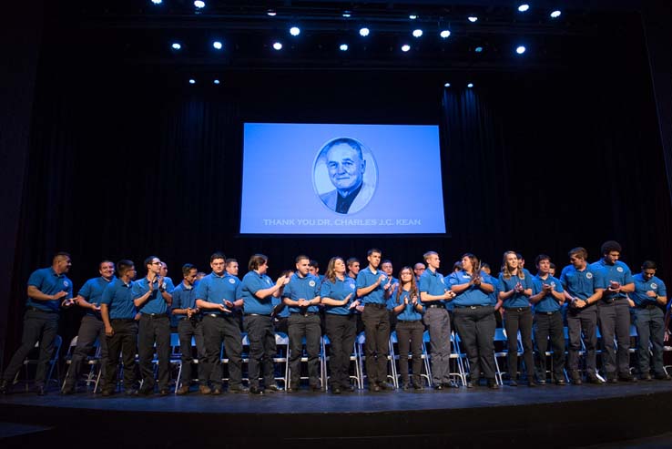 Students and faculty at the EMT Graduation ceremony