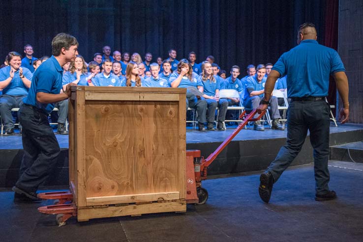 Students and faculty at the EMT Graduation ceremony