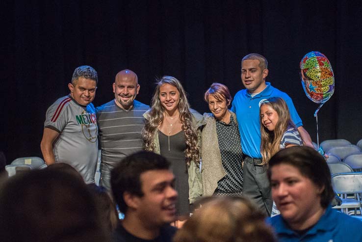 Students and faculty at the EMT Graduation ceremony