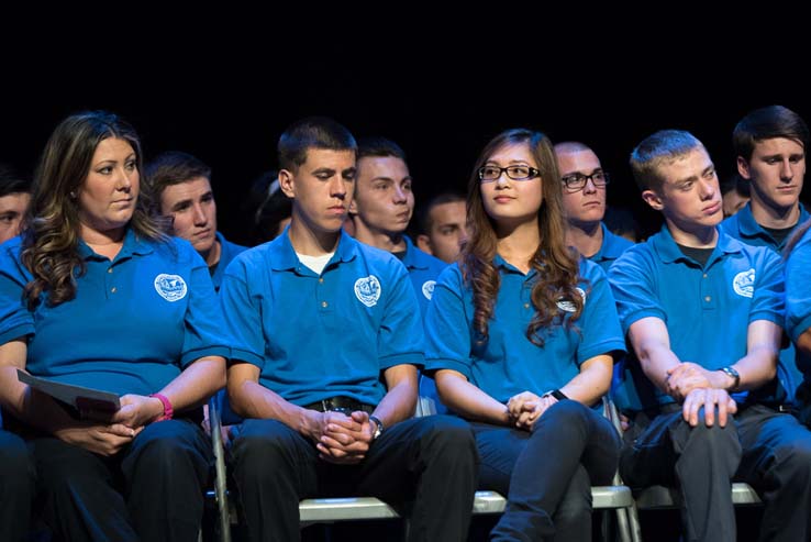 Students and faculty at the EMT Graduation ceremony