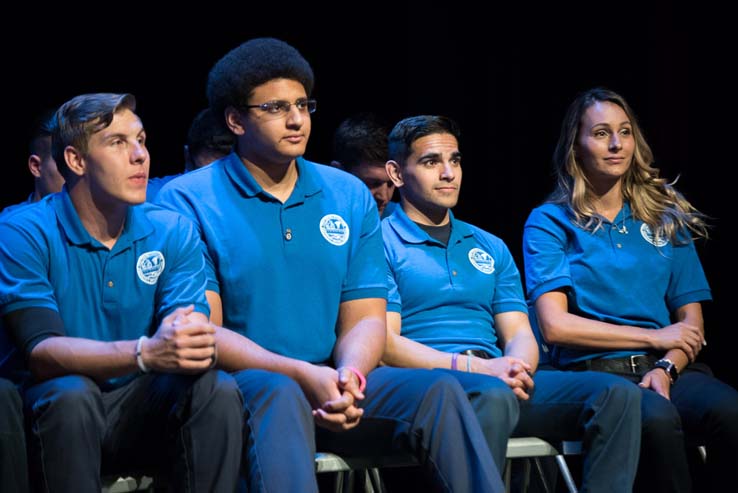 Students and faculty at the EMT Graduation ceremony