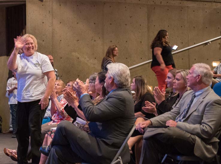 Students and faculty at the EMT Graduation ceremony