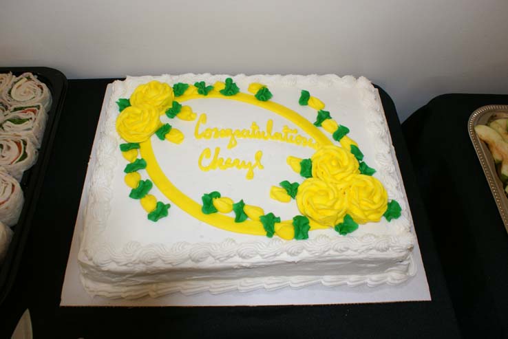 People enjoying Cheryl Marshall's Retirement Lunch