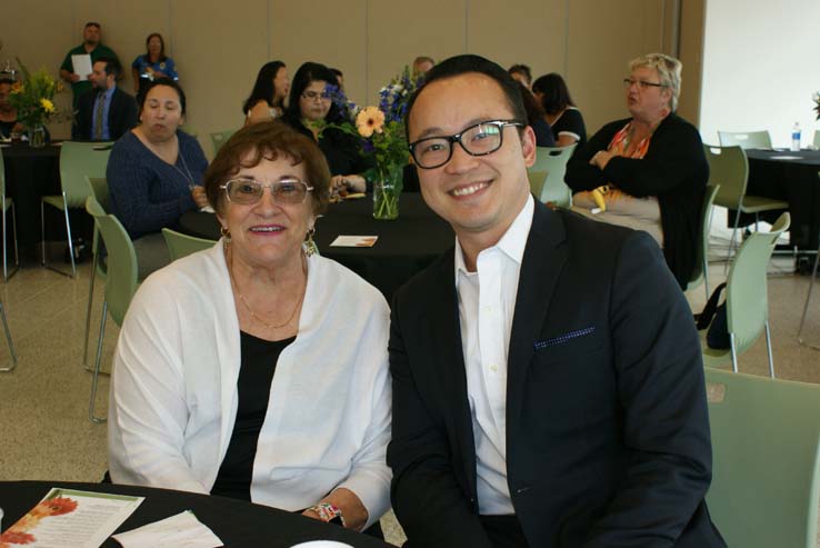 People enjoying Cheryl Marshall's Retirement Lunch