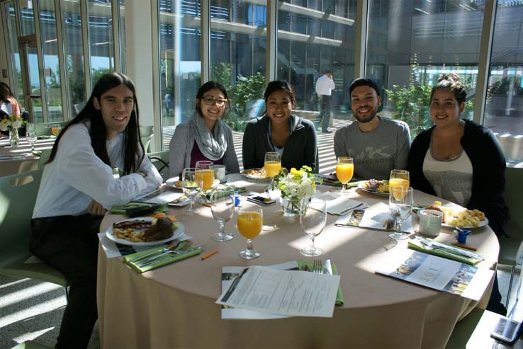 Students at the Grad Breakfast