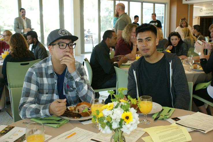 Students at the Grad Breakfast