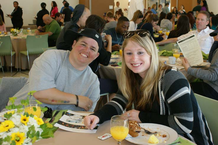 Students at the Grad Breakfast