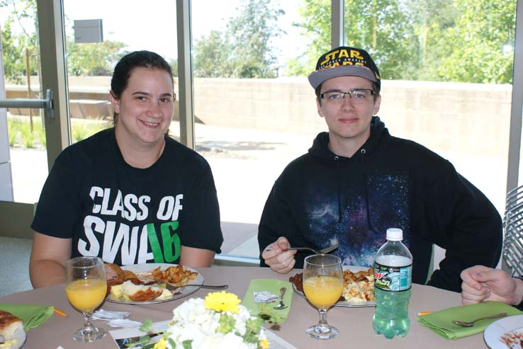 Students at the Grad Breakfast