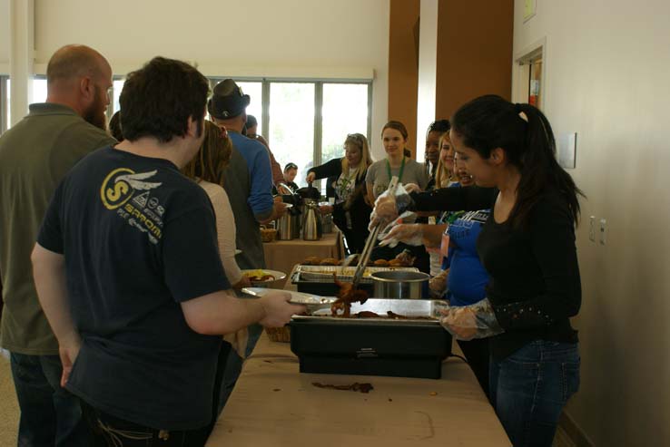 Students at the Grad Breakfast