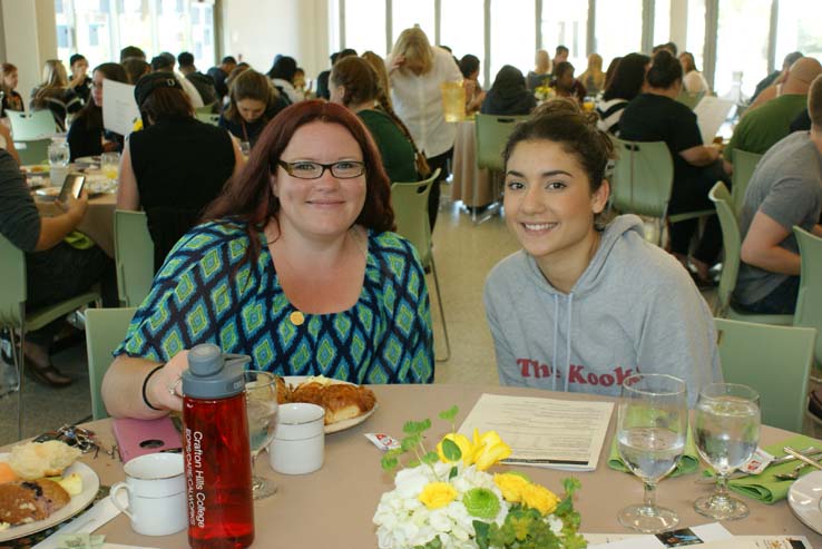 Students at the Grad Breakfast