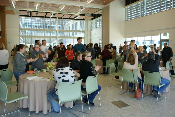 Students at the Grad Breakfast