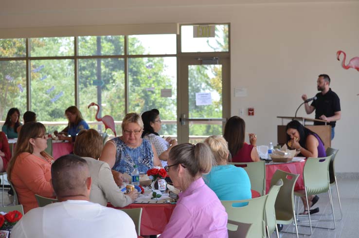 Staff enjoying the Classified Luncheon