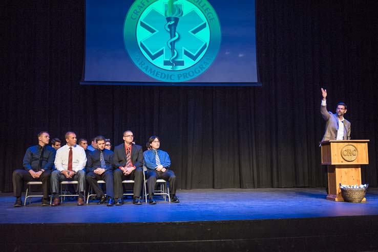 Students at the Paramedic Graduation