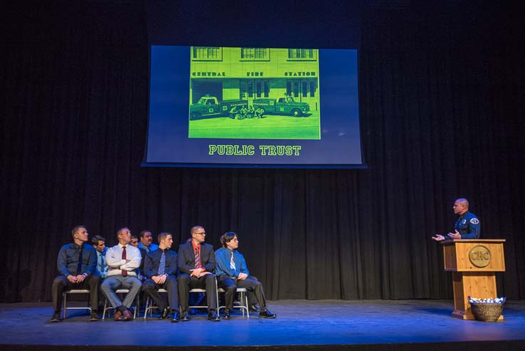 Students at the Paramedic Graduation